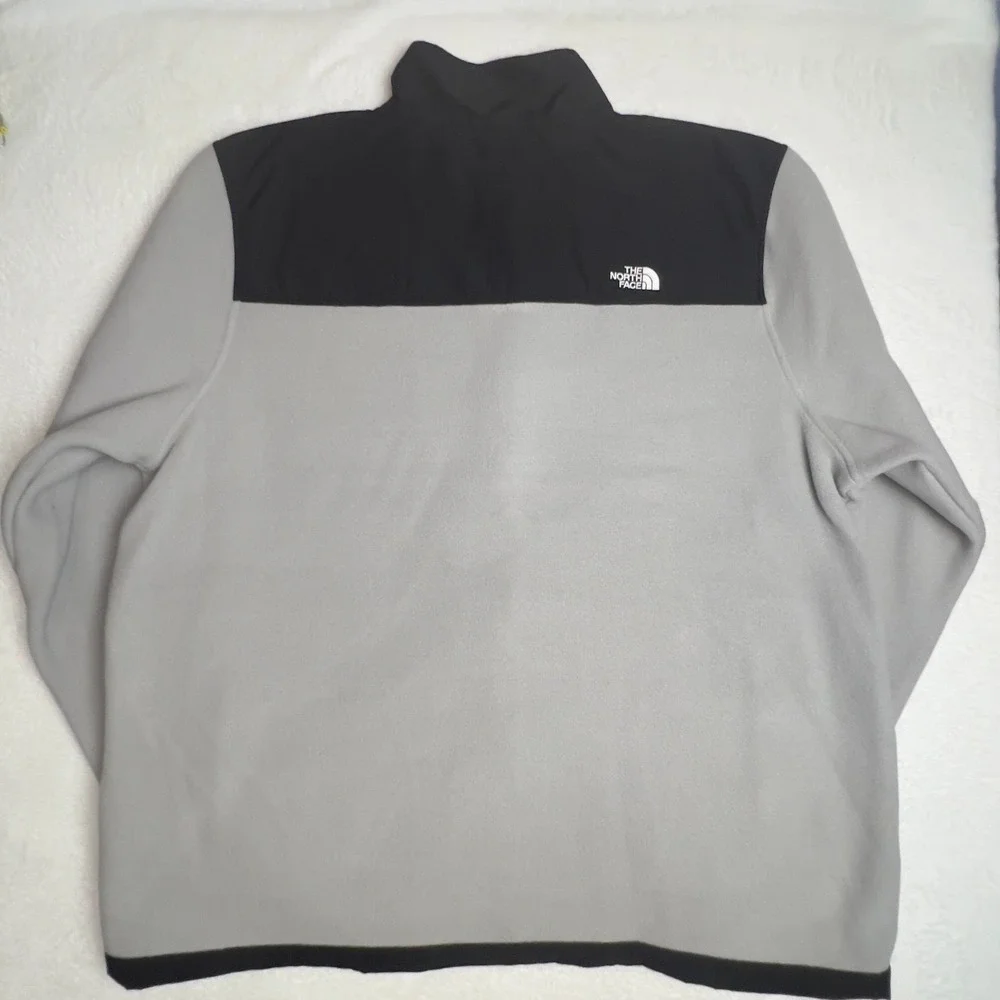 The North Face Fleece Jacket Mens XXL 200 Full-Zip Polartec Grey/Black NWT